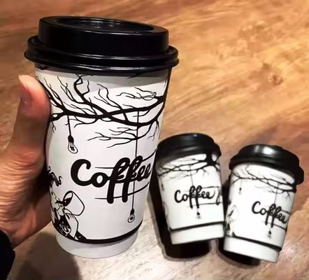 630cc 22Oz D Doppel Layer Paper Cups PE Coated یکبار مصرف فنجان های قهوه TUV