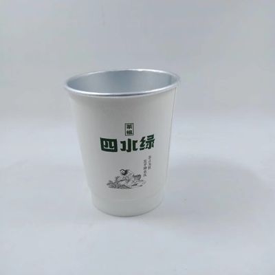 فنجان کاغذی آلومینیومی یکبار مصرفی 125 میلی لیتر دو طرفه PE پوشش داده شده برای نوشیدن گرم